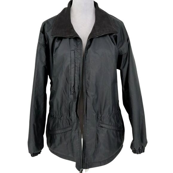 Columbia Jacket Womens Large Black Nylon Softshell Fleece Lined Full Zip Pockets - Picture 10 of 16